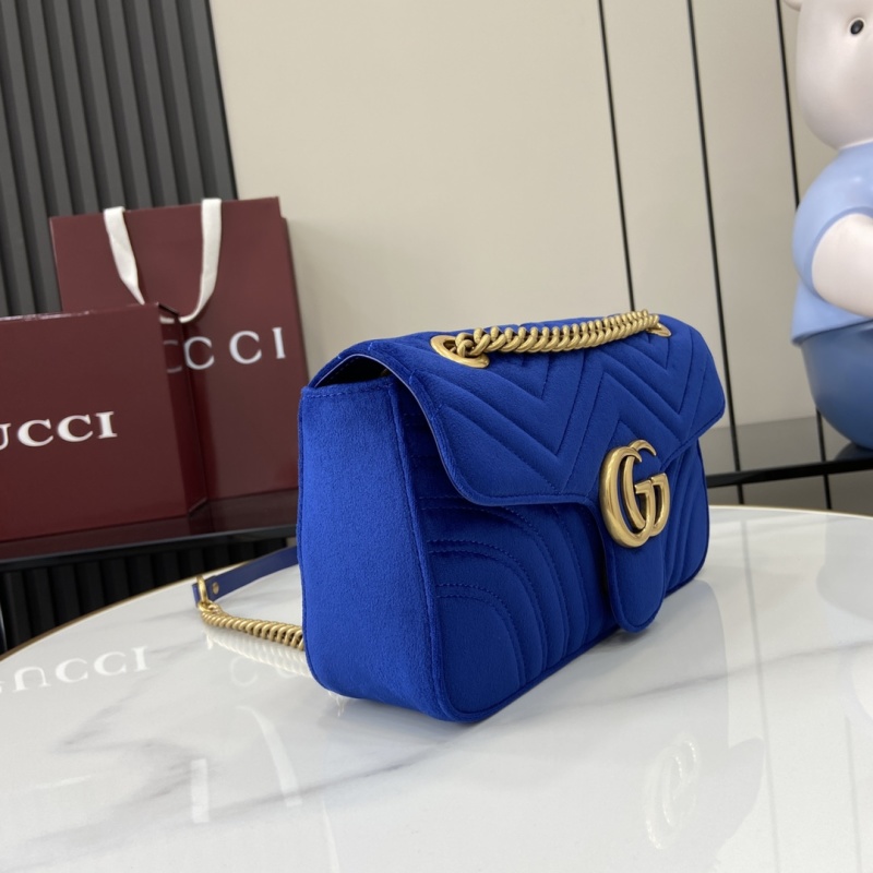 Сумка Gucci синяя с цепочкой