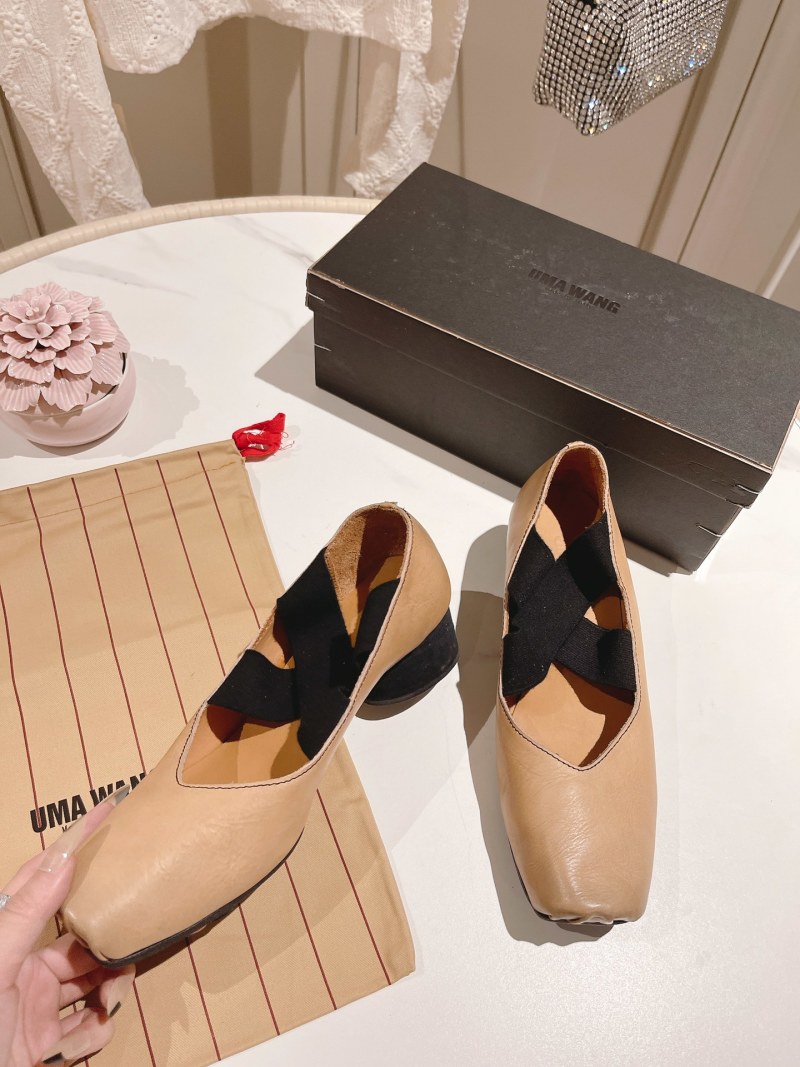 Балетки Uma Wang с эластичными лентами