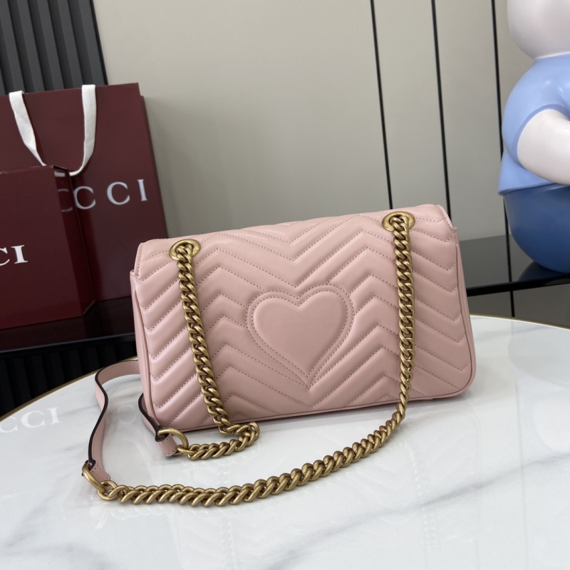 Сумка Gucci розовая с цепочкой