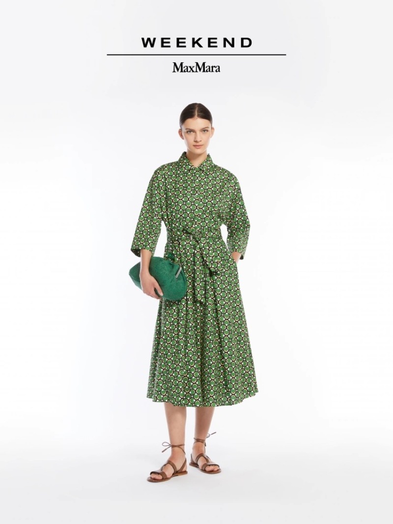 Платье-рубашка Weekend MaxMara с геометрическим принтом Без бренда