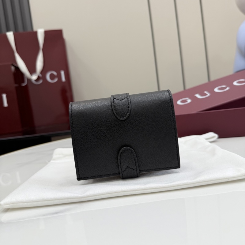 Черное портмоне Gucci с пряжкой