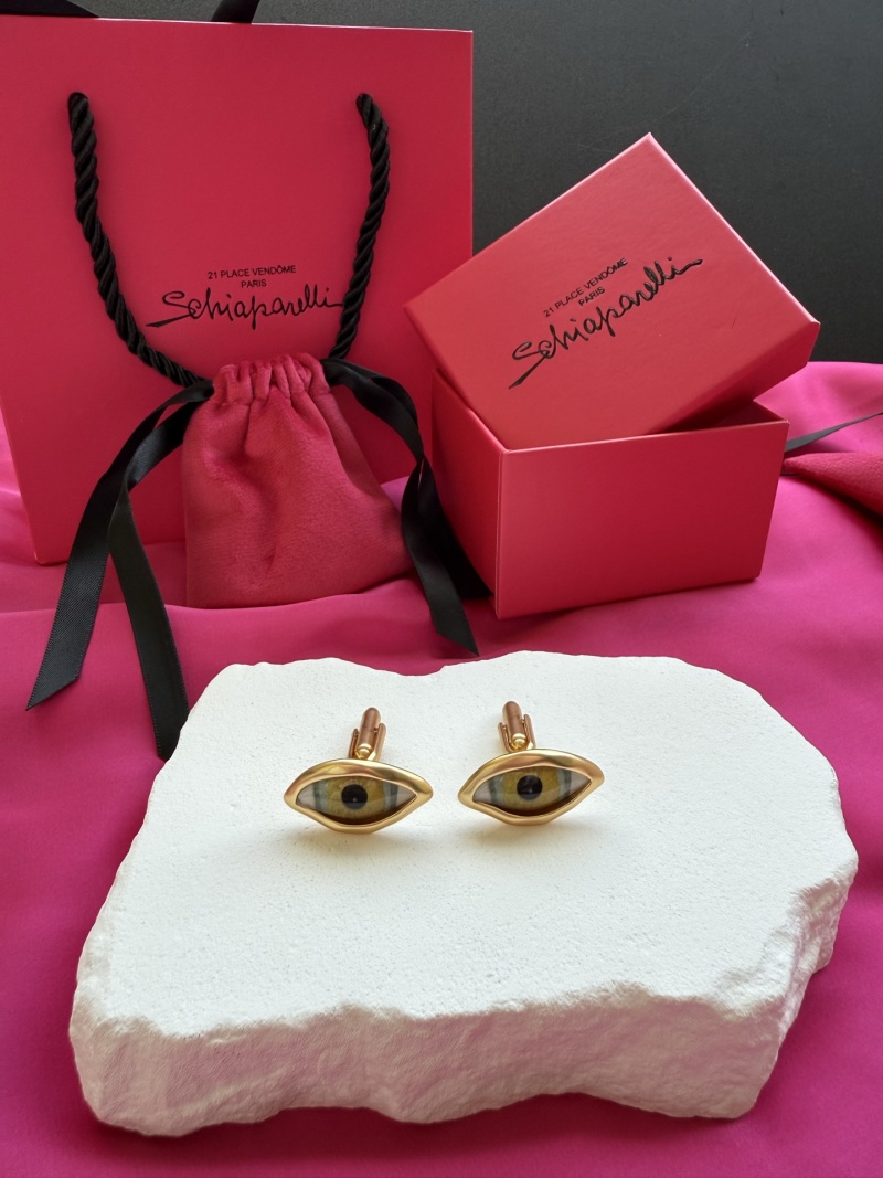 Серьги-кнопки в виде глаза Schiaparelli