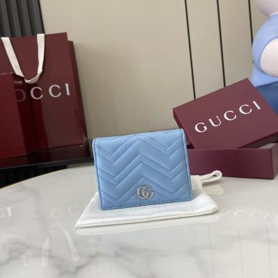 Портмоне Gucci светло-голубое с логотипом