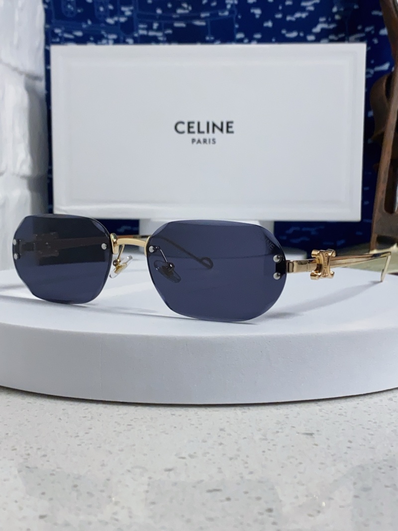 Celine безоправные многоугольные солнцезащитные очки