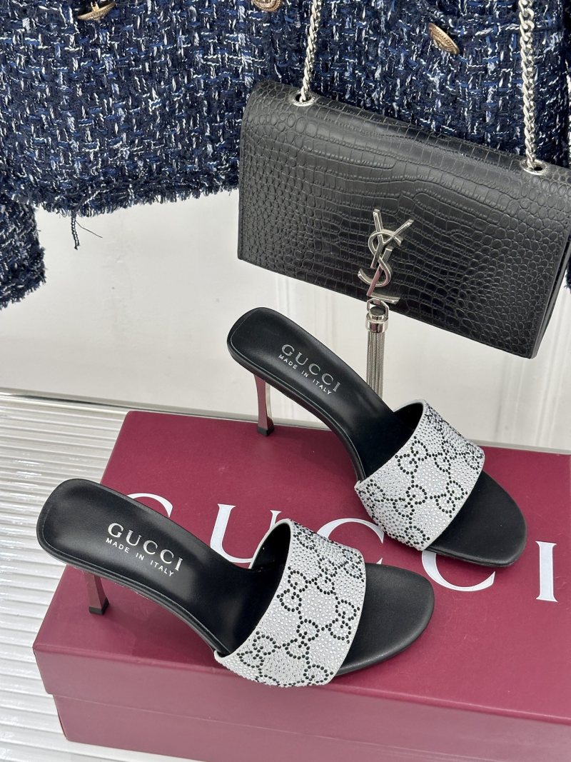 Мюли женские со стразами Gucci