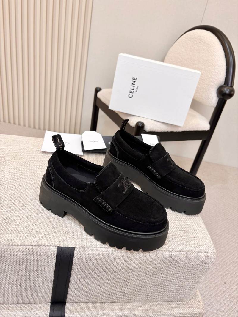 Женские лоферы на платформе с тиснением Celine