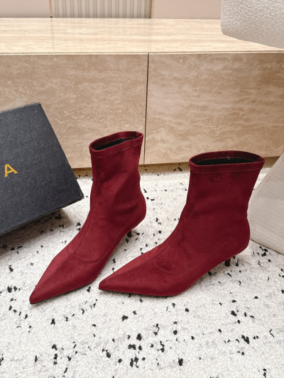 Женские ботильоны ALAIA красного цвета