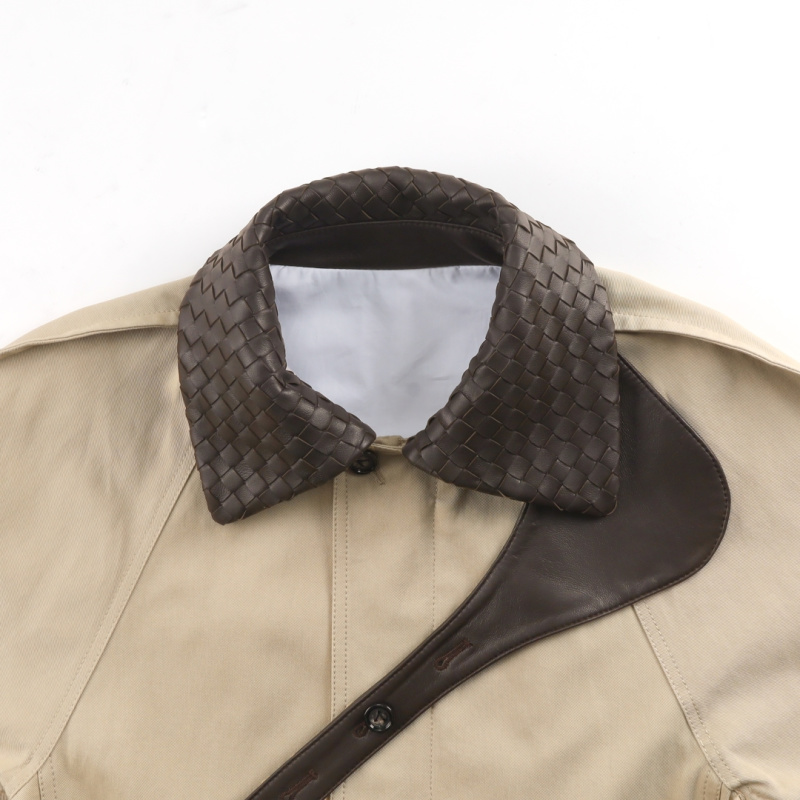 Куртка Bottega Veneta с плетёным воротником