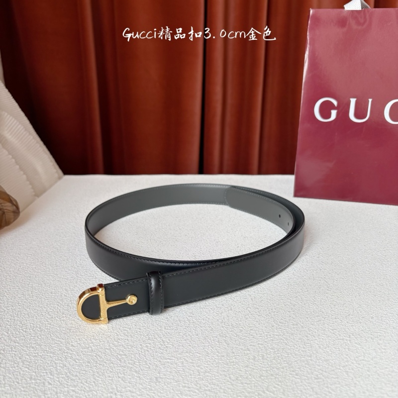 Женский ремень Gucci с пряжкой-подковой