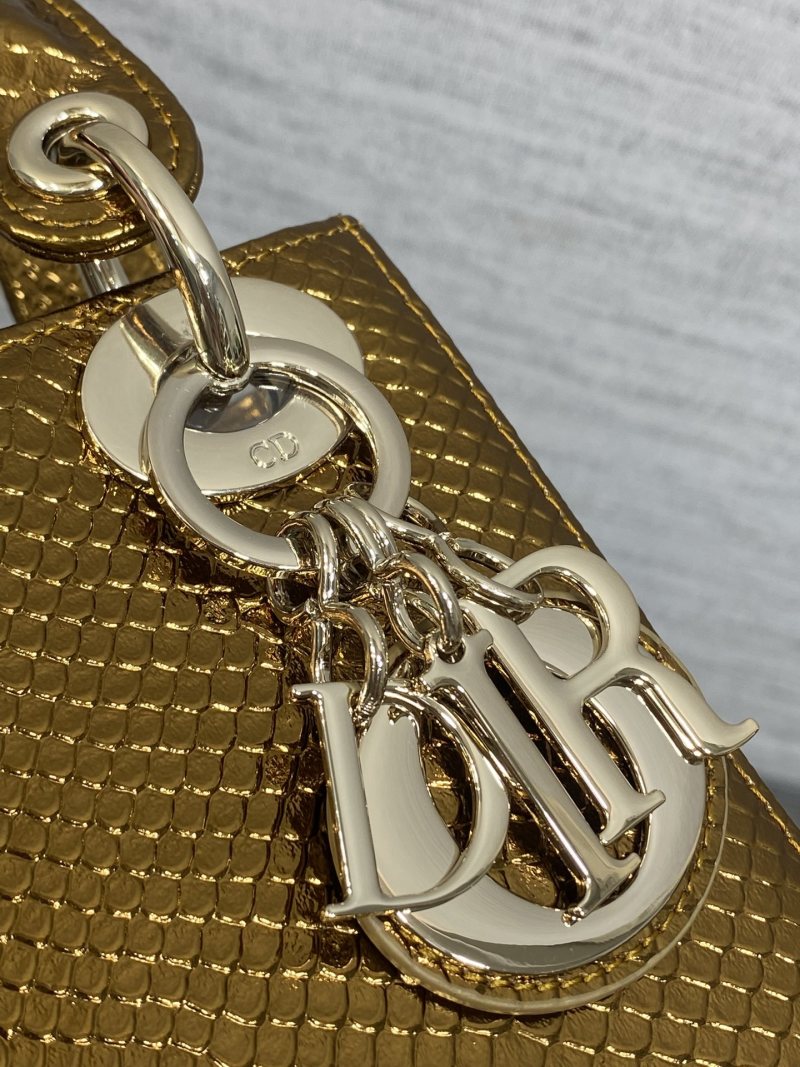 Сумка Lady Dior золотистая