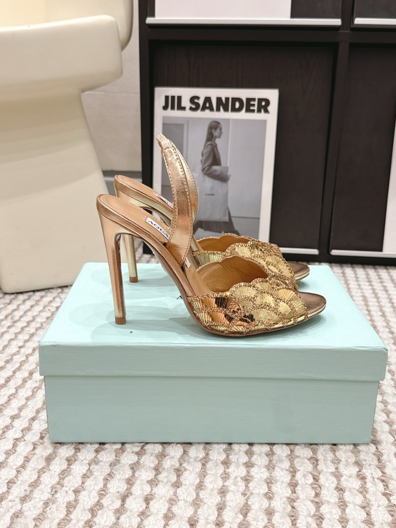 Женские открытые босоножки на каблуке Aquazzura