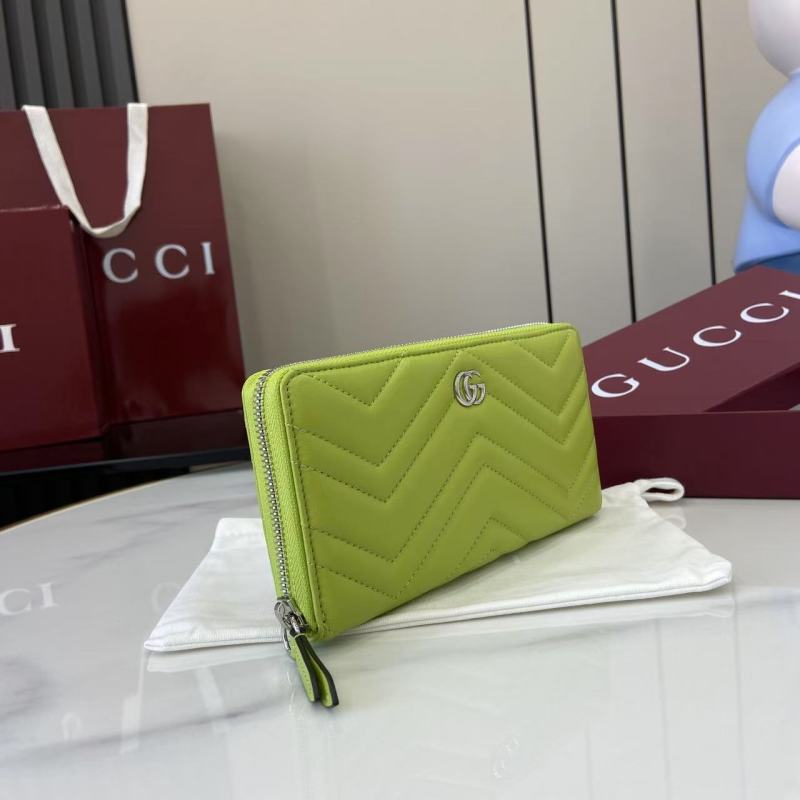 Портмоне Gucci с молнией зеленый