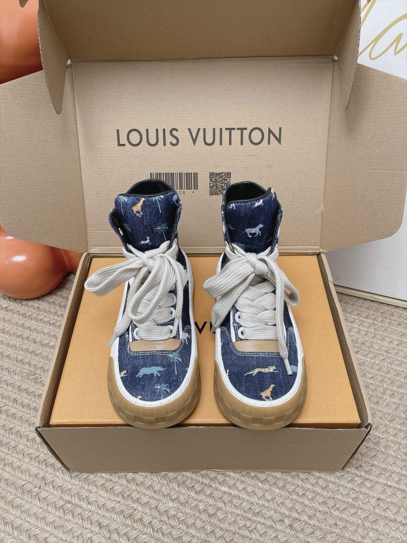 Женские кроссовки Louis Vuitton с принтом и толстым каблуком