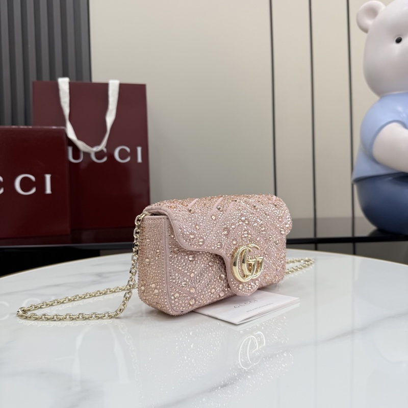 Сумка Gucci с кристаллами и цепочкой