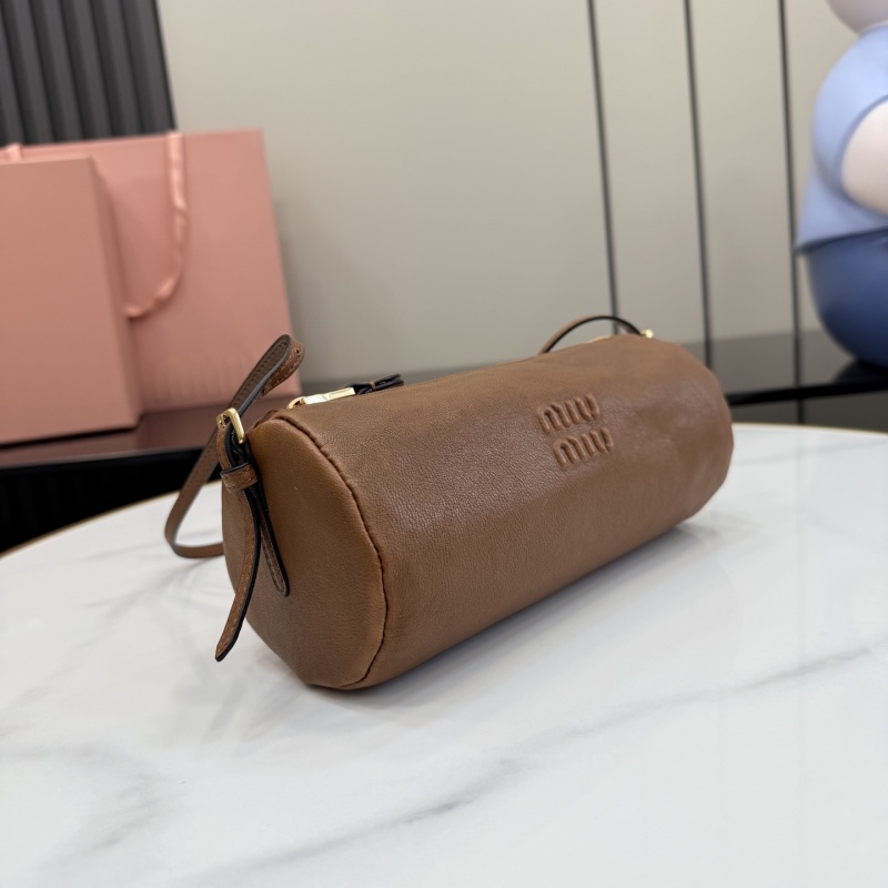 Сумка-цилиндр Miu Miu коричневый