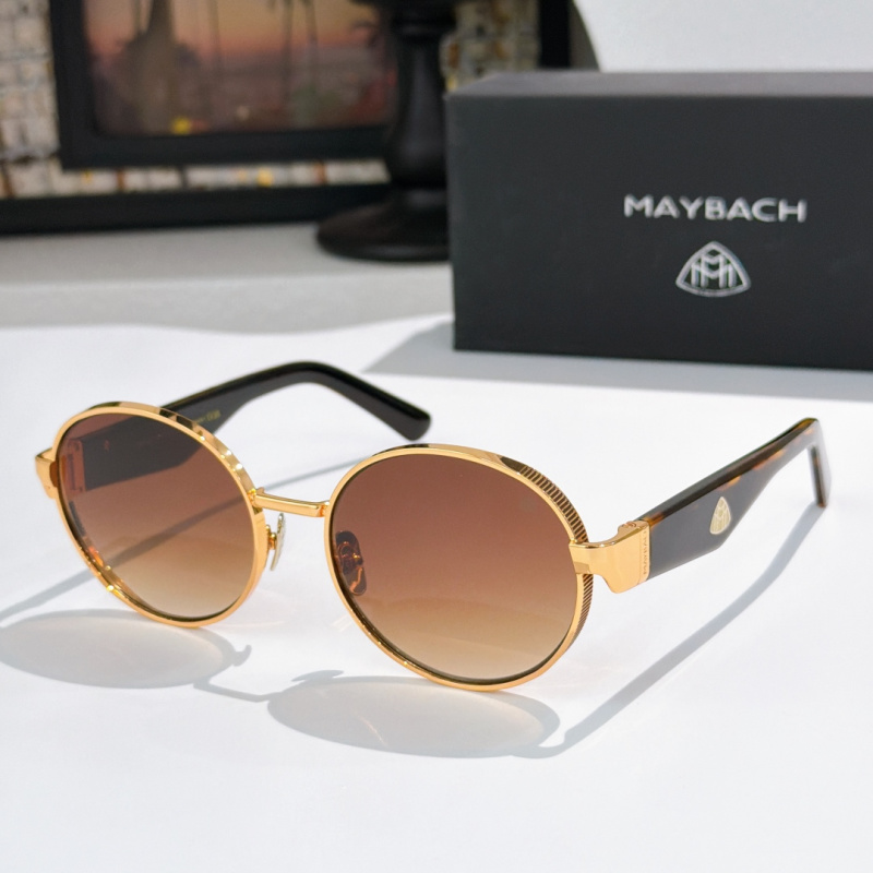 Солнцезащитные очки MAYBACH круглые золотистые