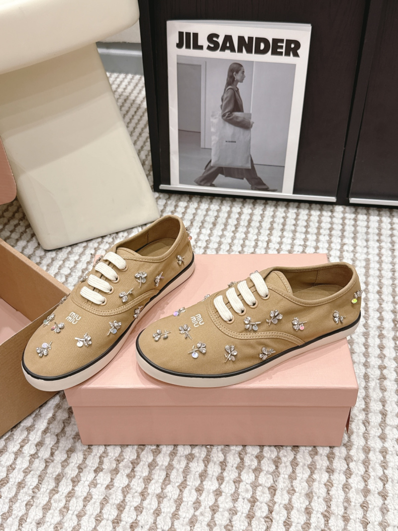 Miu Miu Кеды с вышивкой