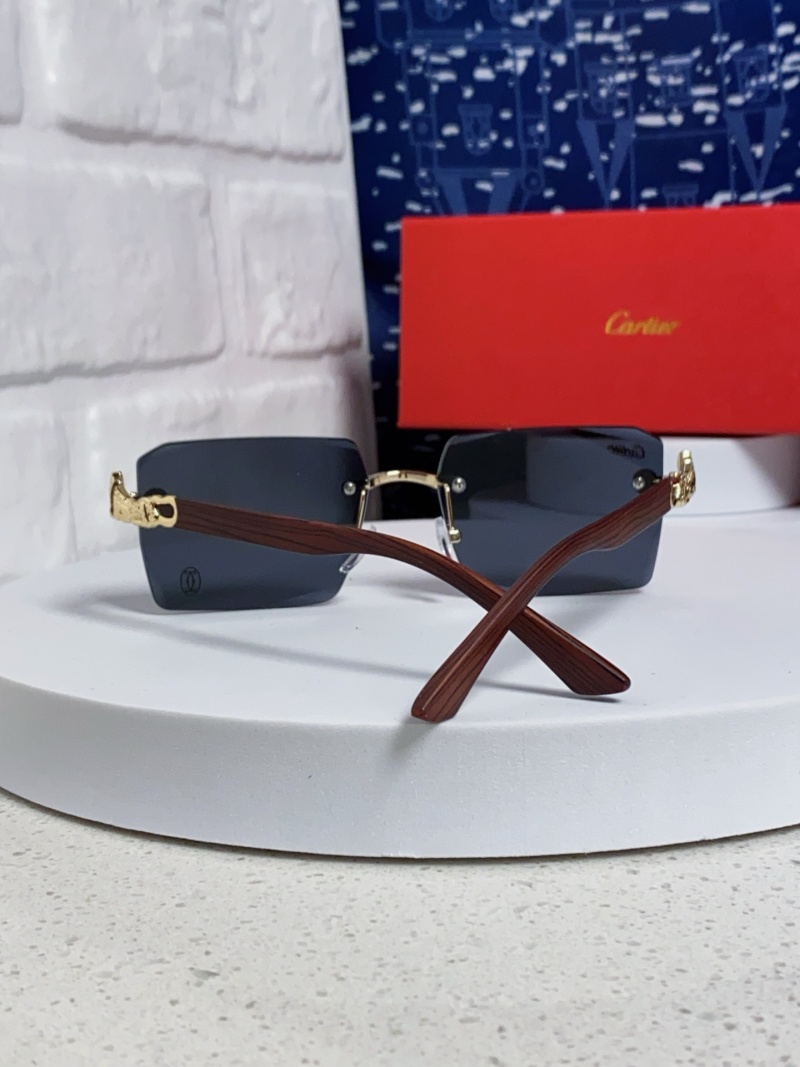 Очки Cartier без оправы в стиле Y2K