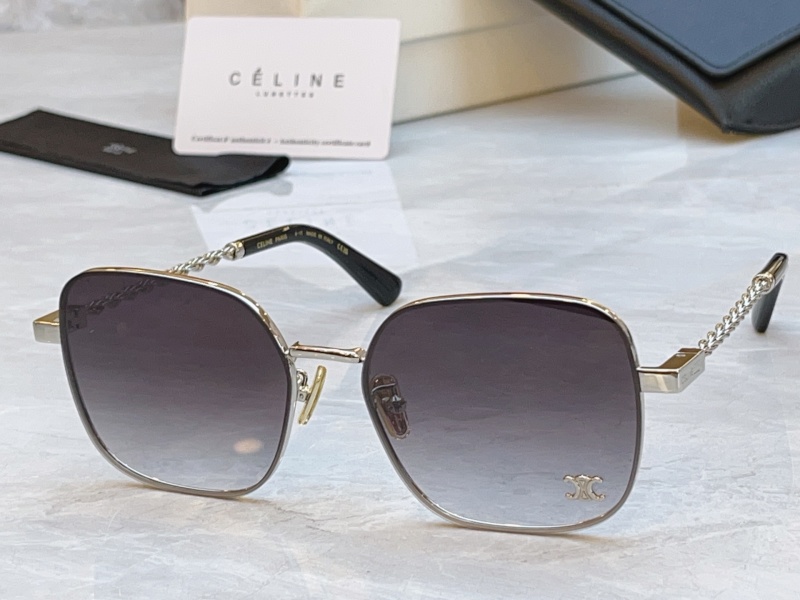 Солнцезащитные очки Celine CL42126U золотые с цепочными дужками