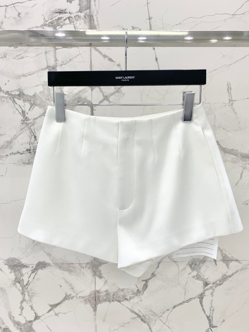 Женские белые шорты Saint Laurent