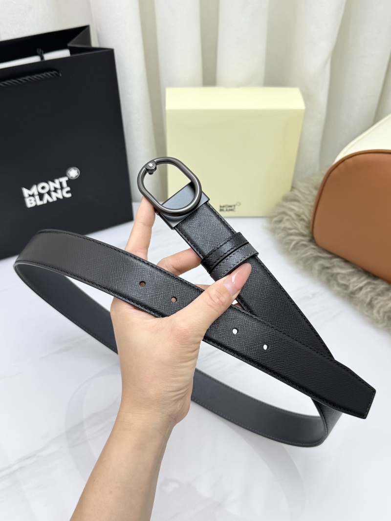 Ремень мужской кожаный двухцветный Montblanc