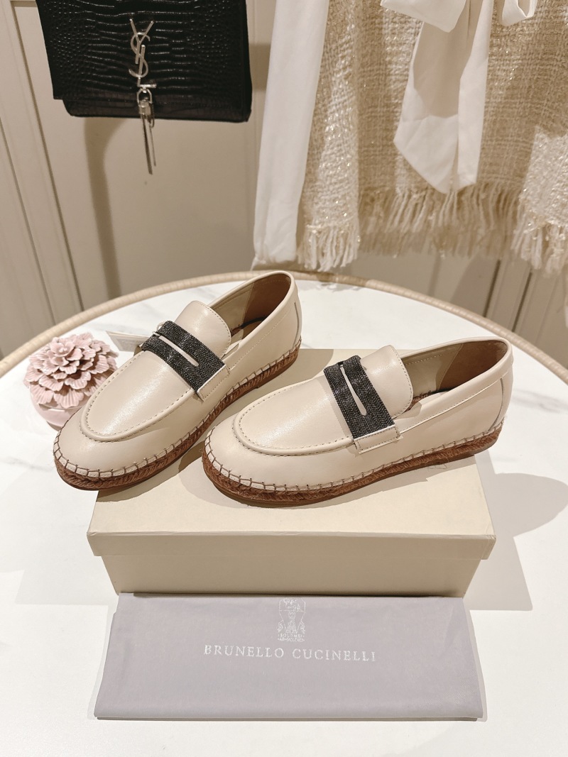Женские слипоны Brunello Cucinelli из кожи