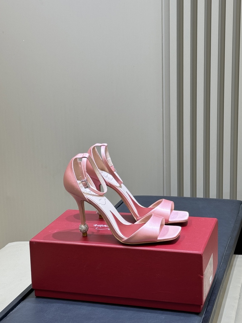 Женские туфли с открытым носком и декоративным каблуком-шаром Roger Vivier