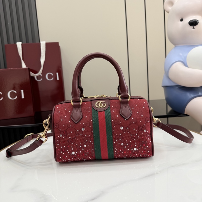 Сумка Gucci с кристаллами и классической полосой