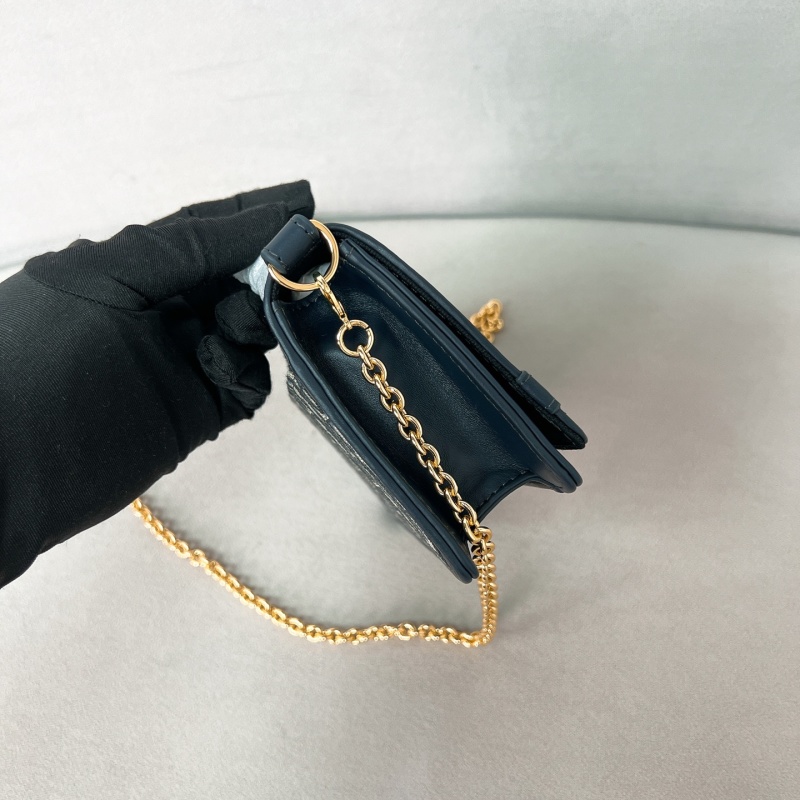 Сумка Dior Montaigne Chain, синий принт Oblique