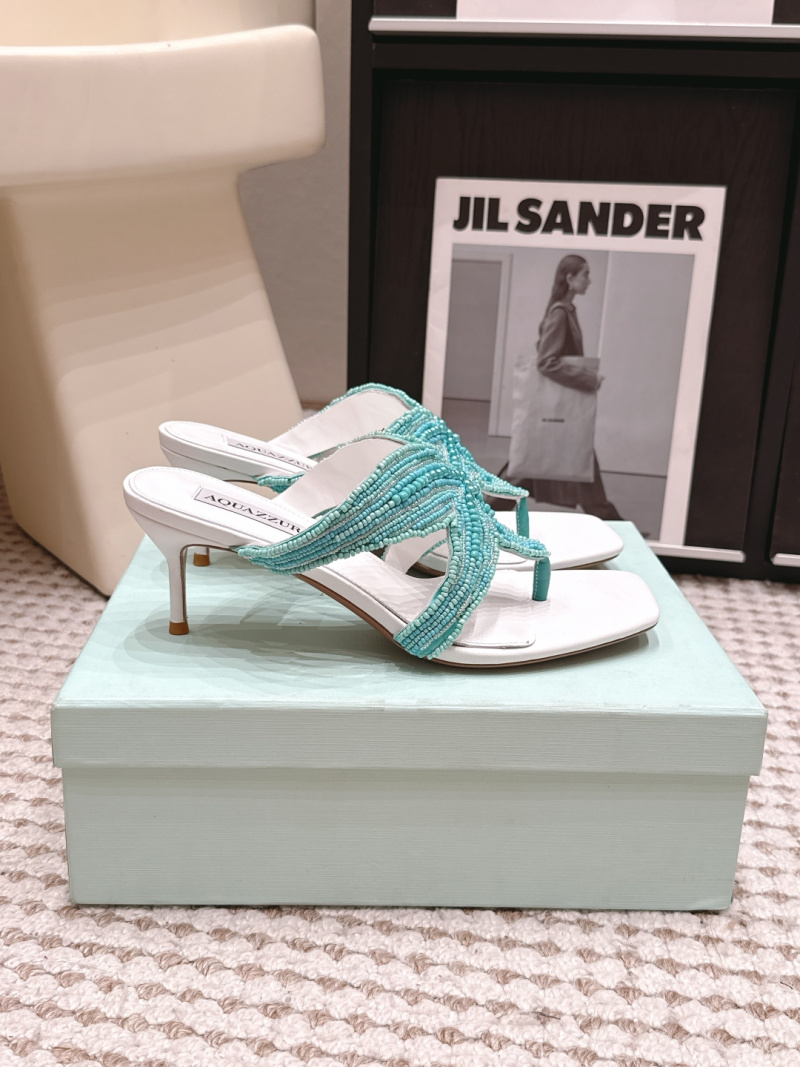 Женские босоножки AQUAZZURA с декором из бисера