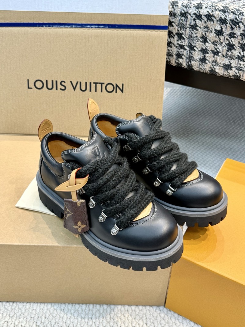 Черные кожаные кроссовки с утолщенной подошвой Louis Vuitton