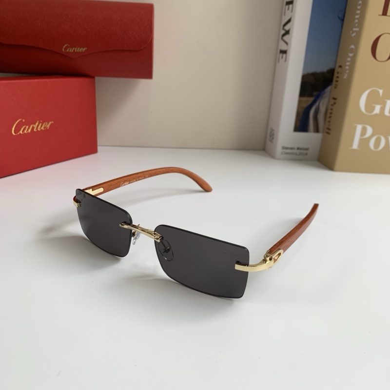 Cartier бескаркасные солнцезащитные очки