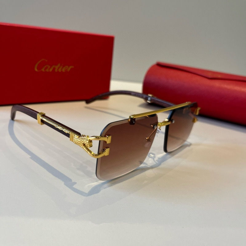 Солнечные очки Cartier без оправы
