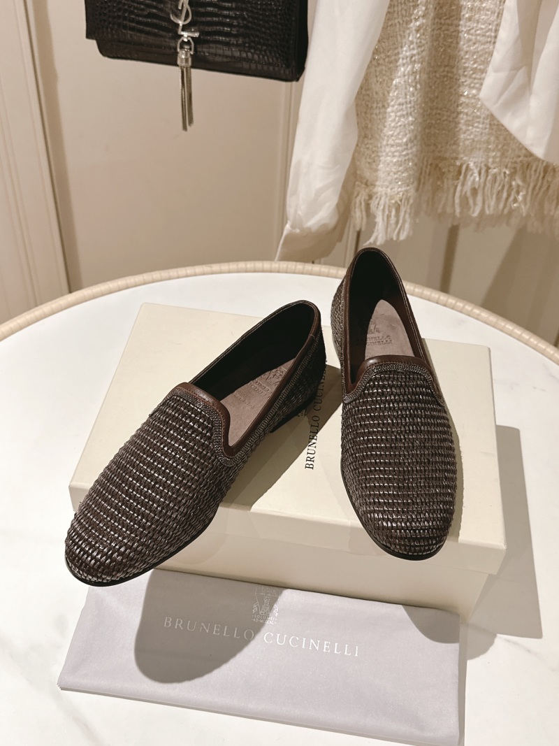 Мокасины Brunello Cucinelli плетеные женские