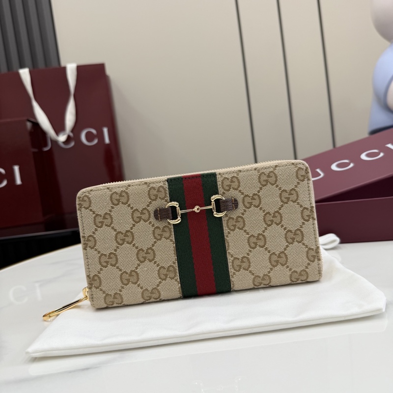 Портмоне Gucci с монограммой и бирюзовой полосой