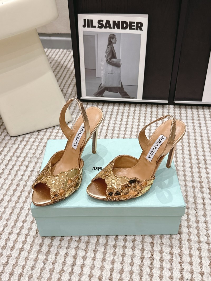 Женские открытые босоножки на каблуке Aquazzura