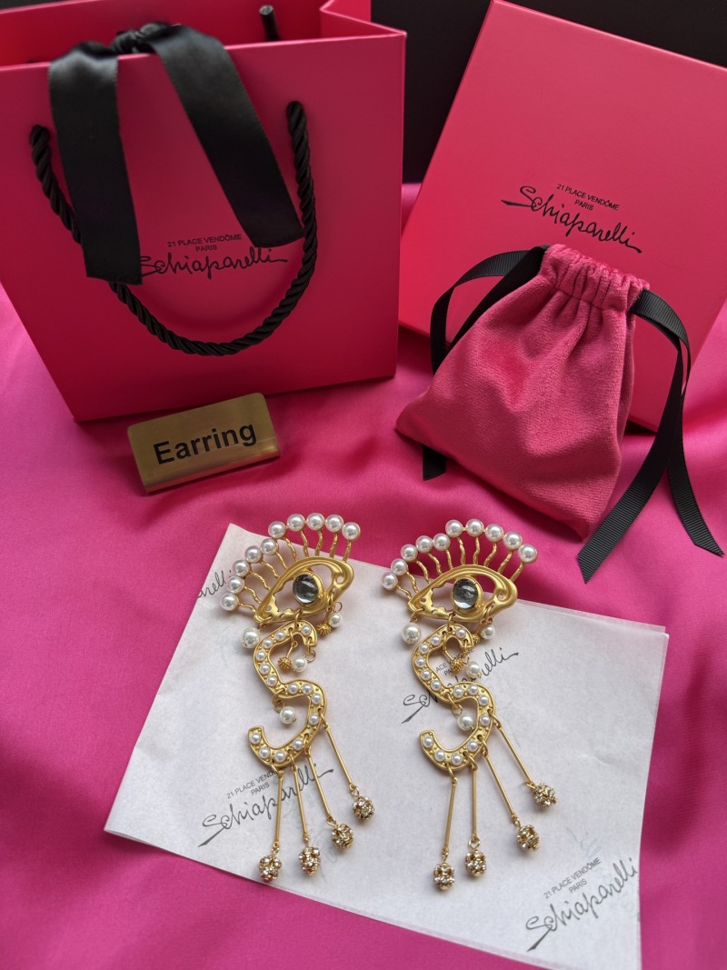 Серьги Schiaparelli с жемчугом и стразом