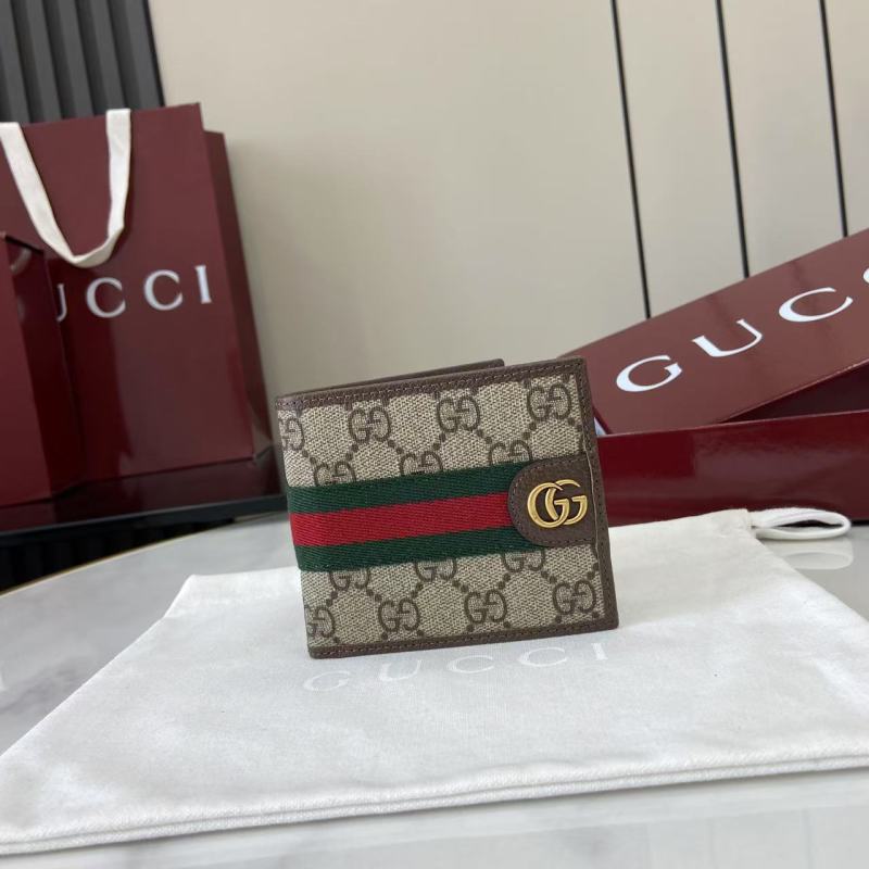 Портмоне Gucci с монограммой и полосой