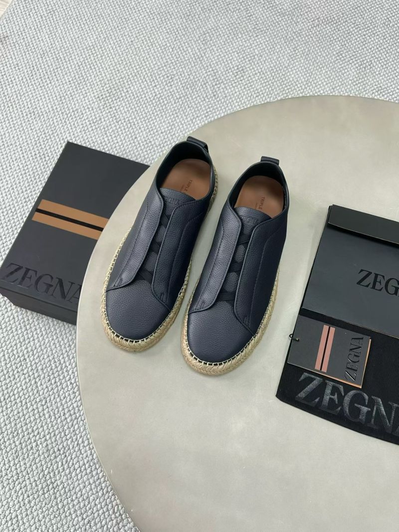 Слипоны ZEGNA с джутовым подошвой