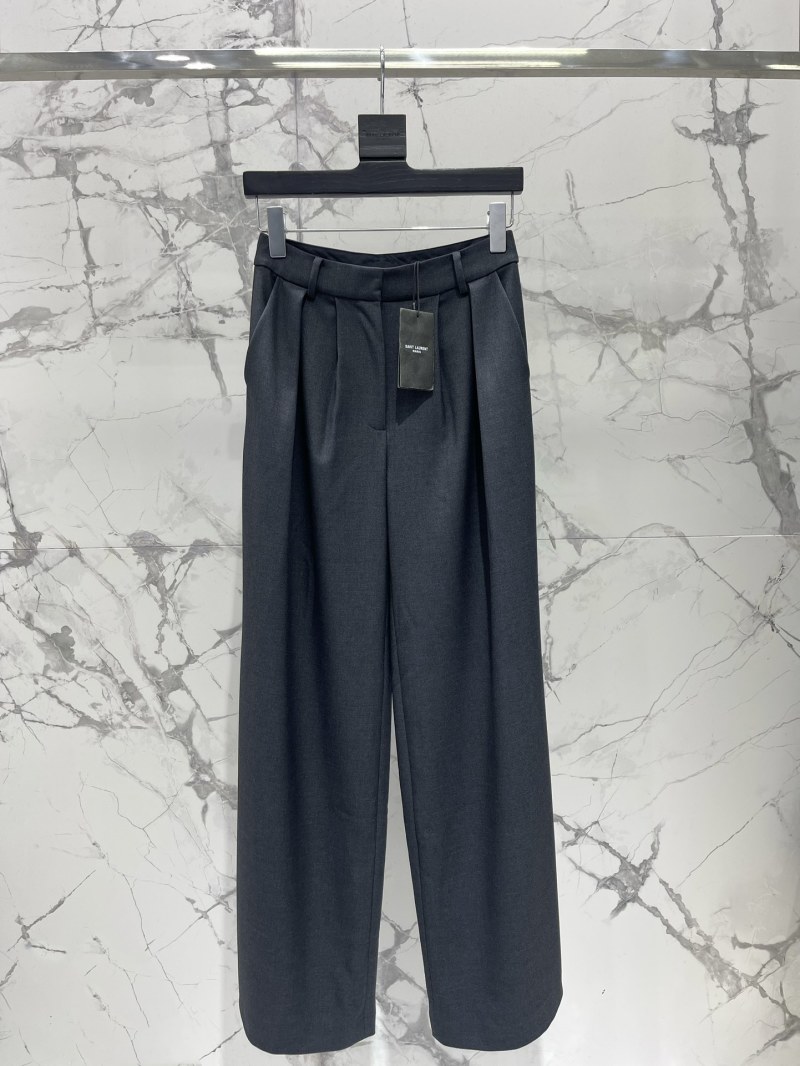 Женские шерстяные брюки Saint Laurent