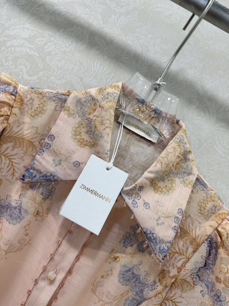 Повседневное платье с принтом и поясом Zimmermann