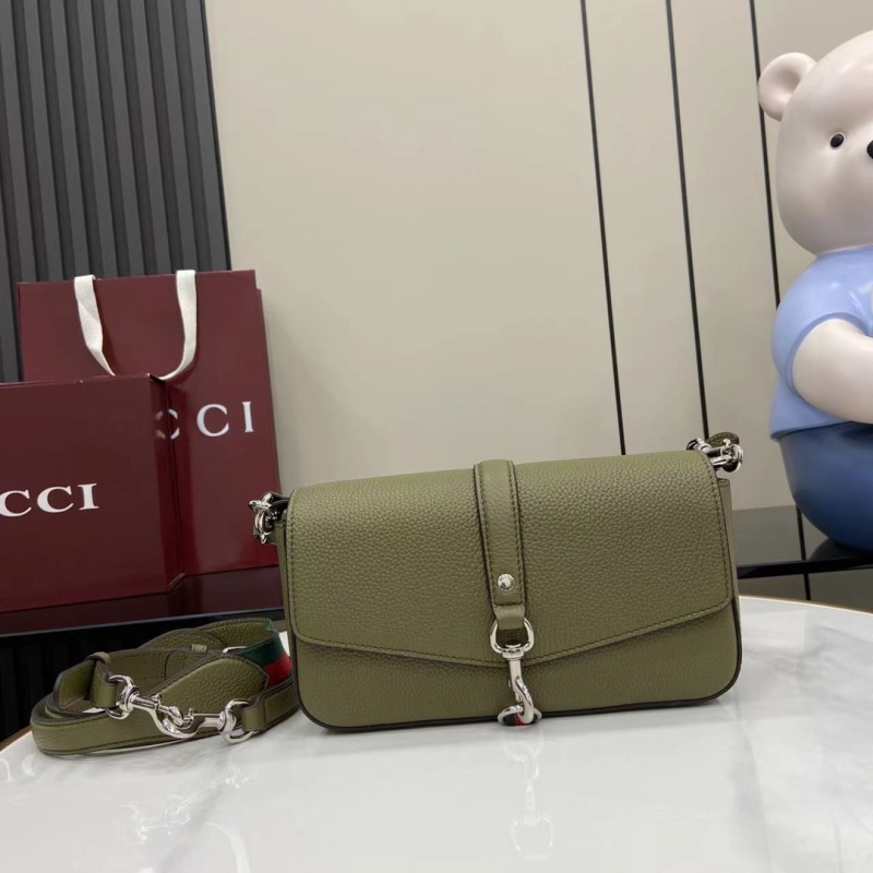 Сумка Gucci зеленая с ремнем