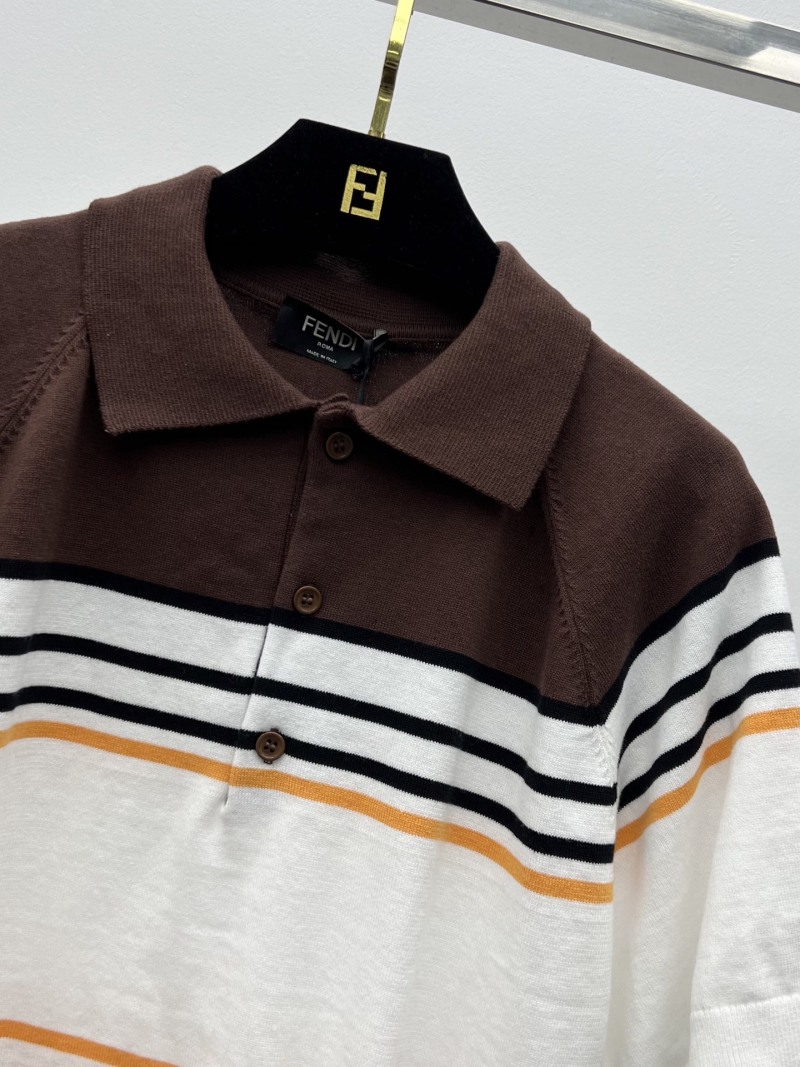 Вязаная рубашка polo Fendi
