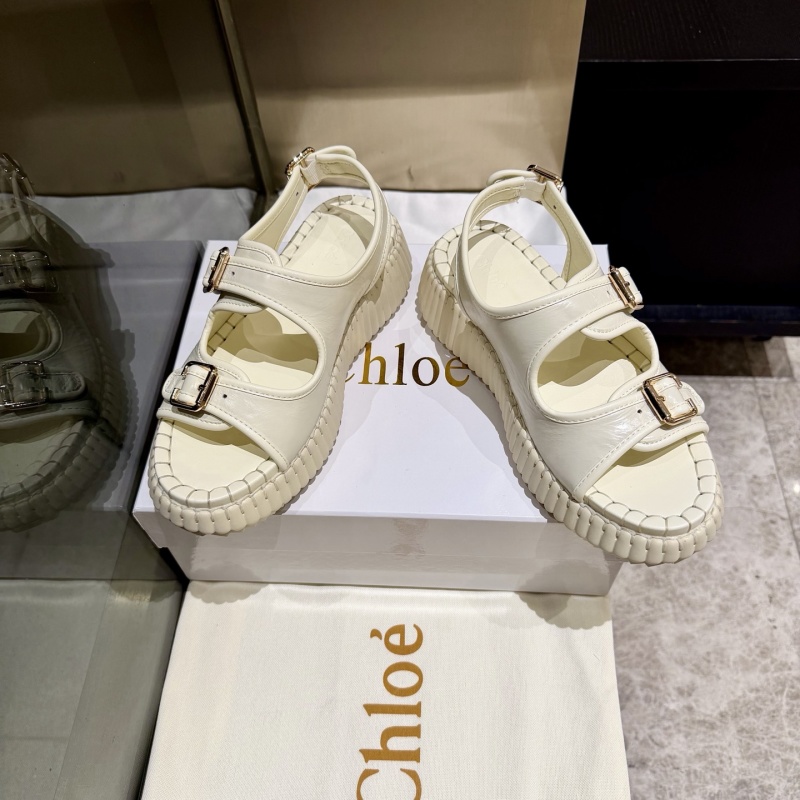 Женские босоножки на платформе с ремешками Chloé
