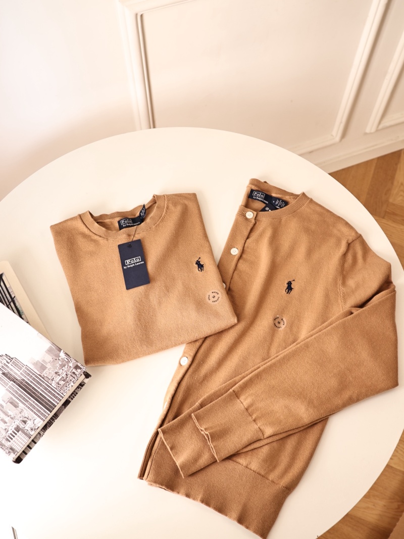 Комплект кардиган и футболка Ralph Lauren женский бежевый