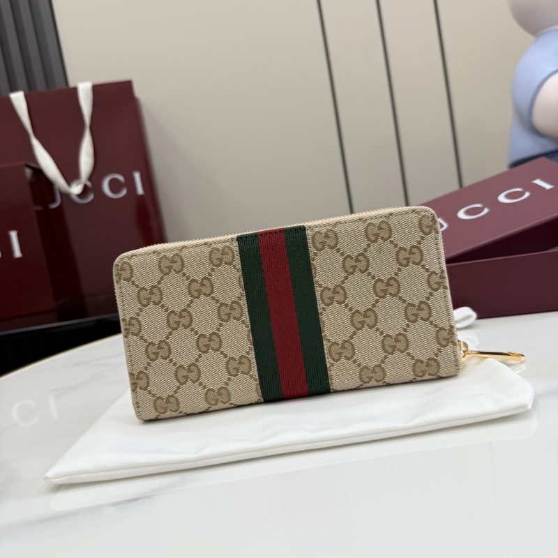 Портмоне Gucci с монограммой и бирюзовой полосой