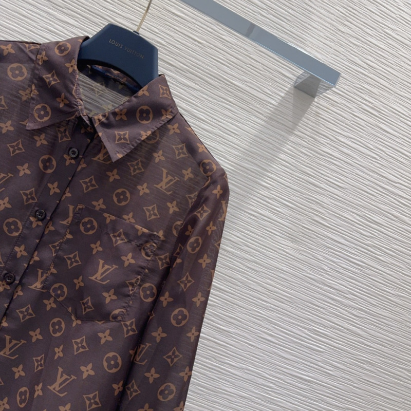 Женская блузка с монограммным принтом Louis Vuitton
