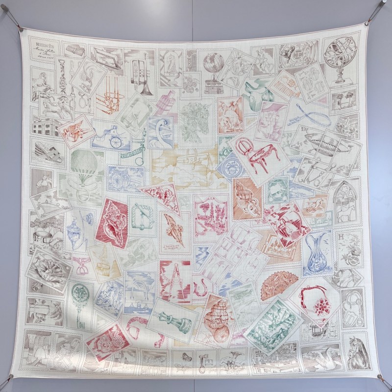 Платок Hermes Le Philatéliste du Faubourg Hermès