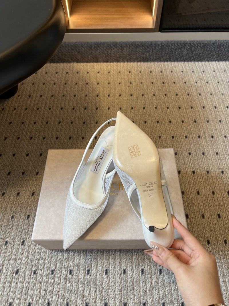 Женские босоножки Jimmy Choo с острым носком и тонким каблуком