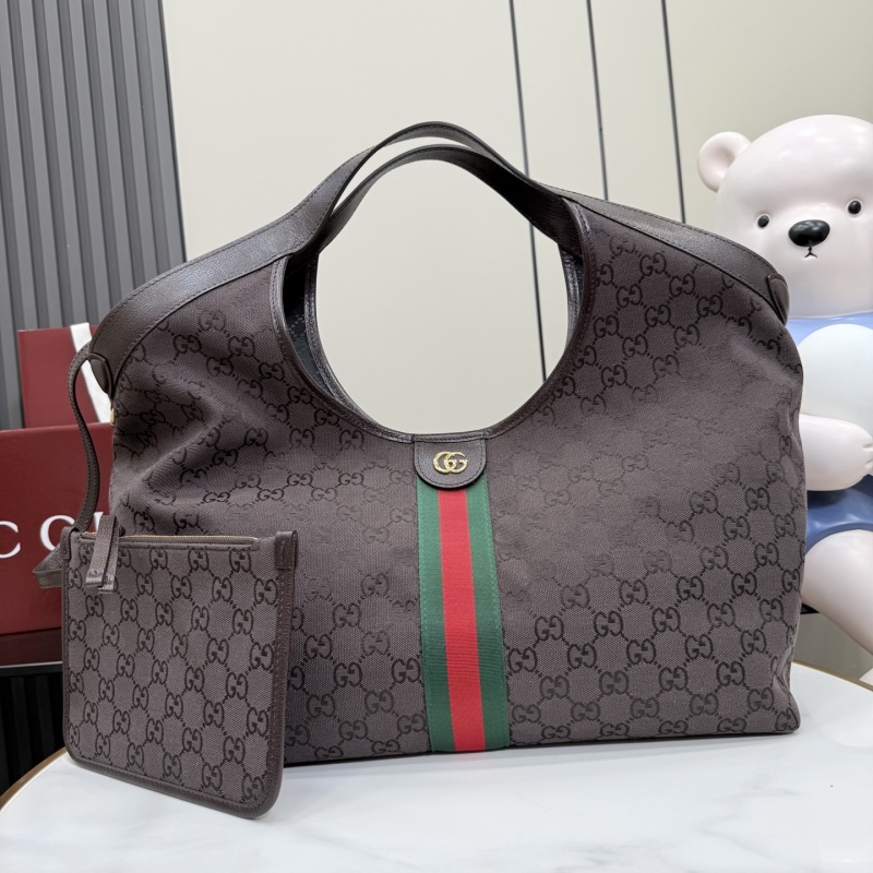 Сумка Gucci GG Canvas с красной и зеленой полосой